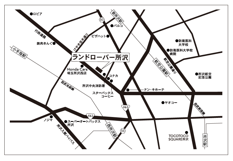 ランドローバー所沢 MAP