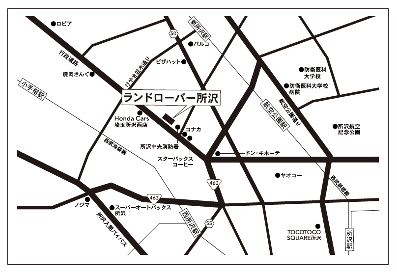 ランドローバー所沢 MAP