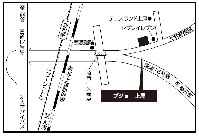プジョー上尾 地図