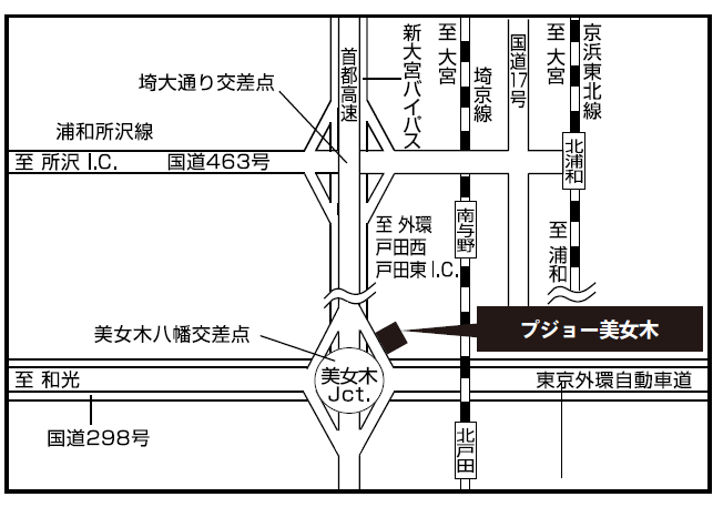 プジョー美女木 地図