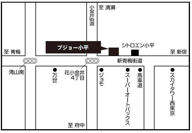 プジョー小平 地図